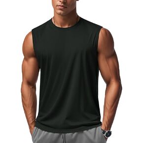 MAGCOMSEN Men's UPF 50+ Tank Top Workout Sleeveless Muscle Shirts Lightweight Casual Cooling Sleeveless Shirt for Gym Beach