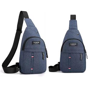 Sling Anti-Thief Crossbody Bag Chest lightweight Personal Pocket Shoulder Bag for for Travel Hiking Grey
