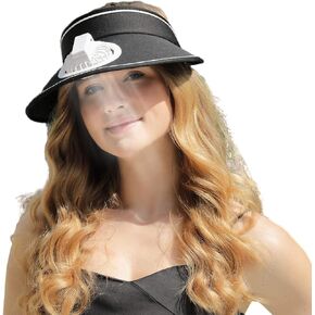 Sun Visor Hats with Fan-Three Temp Settings-Large Area Sun Protection,Visors for Women/Men/Kids,Adjustable Elastic Buckle