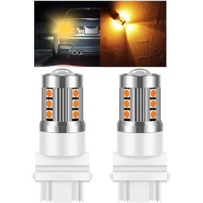 Mandark 3156 LED CAR CAR TELD LIGNALS ، 2PCS Super Bright Automotive Automotive Automotive Front Blinker Light ، إكسسوارات إضاءة لوقوف السيارات أكثر إشراقًا ، Universal لشاحنة سيدان سيارات الدفع الرباعي (أصفر)
