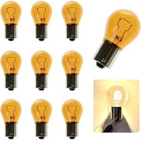 10 PCS 1156 Car Halogen Brake Light ، P21W 1141 S25 لمبة ضوء عالية السطوع ، LINDLIFE MINITERUPERENTURE BULB12V 21W BA15S CATION TULL LIGH