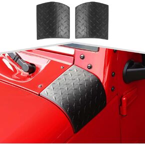 Body Armor Outer Cowling Cover Black Corner Guard Overlay Exterior Accessories Compatible with Jeep Wrangler JK JKU 2007-2017