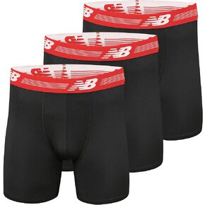 New Balance Men's Ultra Soft Performance 6" Boxer Briefs with No Fly (3 Pack)