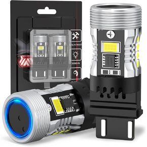 3156 3157 مصباح LED العنبر لضوء إشارة الدوران مع 3570 رقائق (أكثر إشراقًا من 3030) Canbus خالٍ من الفلاش المضاد لـ Hyper مع مقاوم ومضمن لمبة وميض ، وليس لمقبس CK