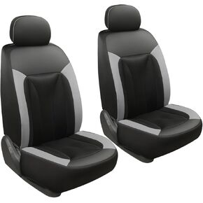 GIANT PANDA Front Car Seat Cover for Jeep Wrangler TJ (1997-2006),Leather Bucket Seat Covers Custom Fit Jeep Accessories (Black) 2-Pack