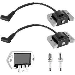 2PCS 24 584 01-S ملفات الإشعال متوافقة مع محركات KOH-Ler CH18 CH20 CV20 ، محركات منظم الجهد متوافق مع محركات KOH-Ler 8-25 HP تحل محل 41 403 09 24 584 45 ، 2 شمعات الإشعال