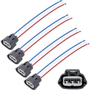 Hisport Ignition Coil Connector Plug Plug Wiring Harness Pigtain Pigtail for Nissan Altima 2007-2015 ، Sentra 2000-2012 ، استبدال Suzuki J48817102 (4 حزم)