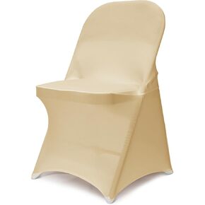 Stretch Folding Chair Covers Spandex Chair Covers Protector for Wedding Party Dining Banquet, Washable Universal Fitted Chair Slipcovers for Celebration Birthday (Black, 10pcs)