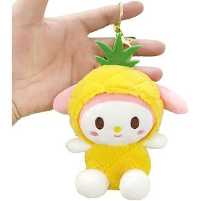 Cartoon Bag Charms Cute Plush Keychain for Women Girls, 5" Soft Backpack Key Chain Cute Animals Bag Keychain