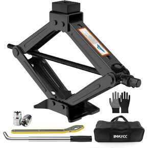 إصدار جديد من مجموعة Car Jack Kit Jack للسيارة 2 طن تغيير إطارات الإطارات ، مجموعة إصلاحات الإطارات المحمولة مع وجع العروة ، مقبس لرفع السيارات للسيارات/سيارات الدفع الرباعي/MPV