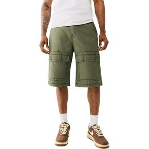 True Religion Men's Big T Vinny Cargo Short | Slim Fit with Flap Pockets