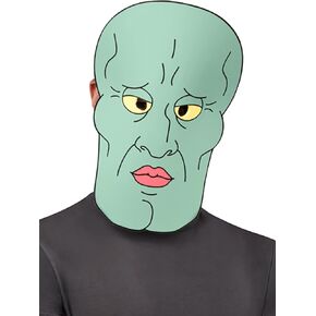 Rubies Men SpongeBob Squarepants Squidward Squidward Mask ، كما هو موضح ، مقاس واحد