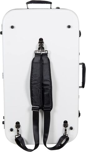 Crossrock, 0-String Fiberglass Case-Fits A/F Style Mandolins Straps, Interior Compartments, Fixed & Removable Paddings-Includes TSA Lock-Milky White, (CRF2020DMMW) in Saudi Arabia