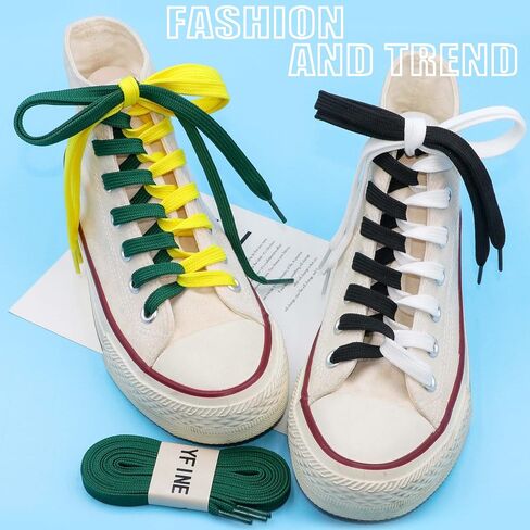 YFINE Athletic Flat Shoe Laces Shoelaces for Sneakers Shoes(2 Pair) in Kuwait