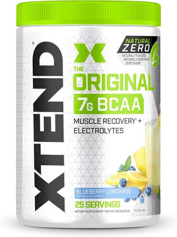 Xtend Natural Zero BCAA Powder Strawberry Kiwi Splash | Free of Artificial Sweeteners, Flavors, and Chemical Dyes | Post Workout Drink with Amino Acids | 7g BCAAs | 25 Servings in Saudi Arabia