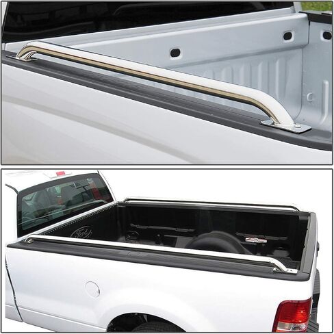 DNA Motoring Rail-003-SS زوج من قضبان سرير الشاحنة من 07-13 Silverado Sierra 6.5ft ، Metallic in Kuwait