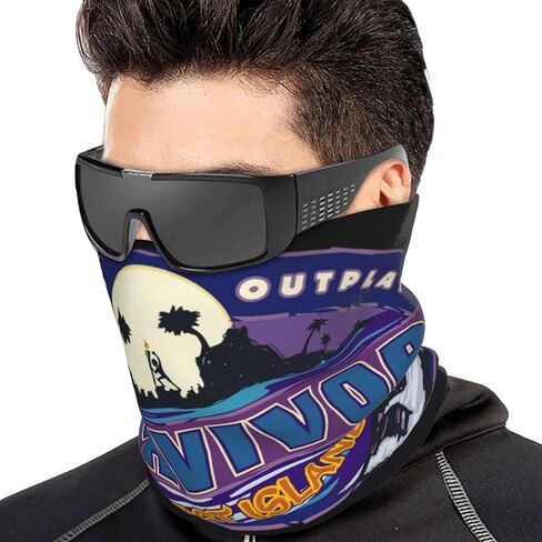 Seamless Face Cover Mouth Mask Scarf Bandanas Neck Gaiter Sun Protection For Outdoors Black in Saudi Arabia