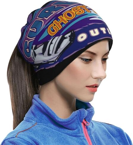 Seamless Face Cover Mouth Mask Scarf Bandanas Neck Gaiter Sun Protection For Outdoors Black in Saudi Arabia