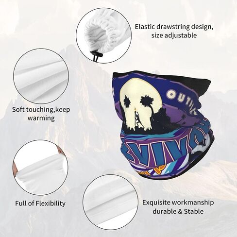 Seamless Face Cover Mouth Mask Scarf Bandanas Neck Gaiter Sun Protection For Outdoors Black in Saudi Arabia