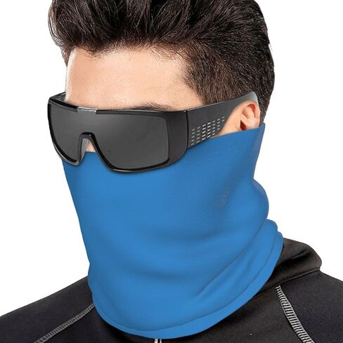 Seamless Face Cover Mouth Mask Scarf Bandanas Neck Gaiter Sun Protection For Outdoors Black in Saudi Arabia