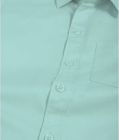 Boys' Long Sleeve Button Down Shirt Solid Collared Shirts with Chest Pocket Button Up Dress Shirt Uniform in Saudi Arabia