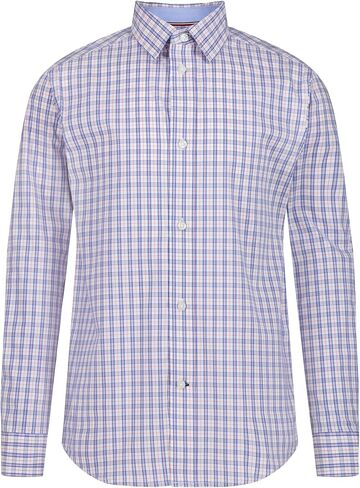 Tommy Hilfiger Boys Long Sleeve Patterned Dress Shirt, Collared Button-Down Style with Cuffs & Shirttail Hem in Saudi Arabia