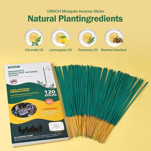 طارد البعوض في الهواء الطلق 240 PCS السترونيلا الطبيعي للطبخ البخور العصي عصي الطبع العضوي حاجز البعوض من أجل الفناء الخلفي فناء السفر في الداخل في الداخل in Kuwait