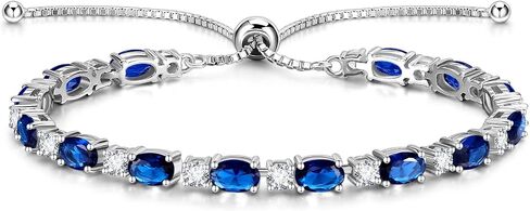 FANCIME Birthstone Tennis Bracelets Sterling Silver Bolo Tennis Bracelets Charm Fine Jewelry Birthday Gifts for Women Mom Wife Her in Saudi Arabia