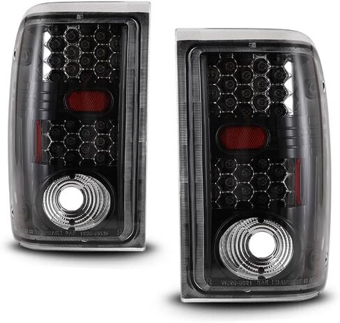 مجموعة مصابيح LED للطرق الوعرة من Nixon لعام 2001 2002 2003 2004 2005 Ford Ranger المصابيح الخلفية، مصابيح الذيل مع إشارة الانعطاف LED، مصابيح الفرامل الخلفية، جانب الركاب والسائق (عدسة شفافة) in Kuwait