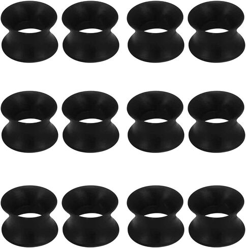 Kridzisw 6G 4G 2G 0G 00G 12mm 14mm 16mm 18mm 20mm Ultra Thin Silicone Ear Gauges Plugs Tunnels Earrings Flexible Flesh Black White Tunnel Expander Stretching Gauge Earlets Plug for Women Men in Kuwait
