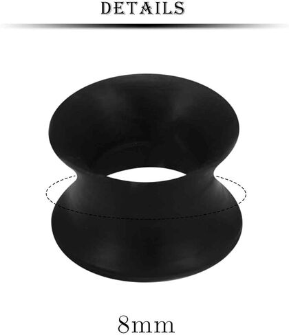 Kridzisw 6G 4G 2G 0G 00G 12mm 14mm 16mm 18mm 20mm Ultra Thin Silicone Ear Gauges Plugs Tunnels Earrings Flexible Flesh Black White Tunnel Expander Stretching Gauge Earlets Plug for Women Men in Kuwait