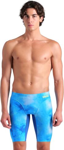 ARENA Men's Performance Tie-dye Swim Jammer Knee-Length Swimsuit Training Bathing Suit in Saudi Arabia