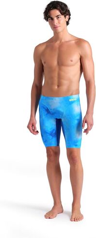 ARENA Men's Performance Tie-dye Swim Jammer Knee-Length Swimsuit Training Bathing Suit in Saudi Arabia