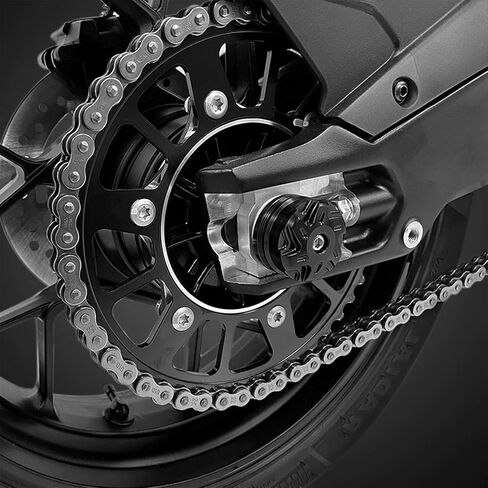 تقاطعات محور خلفي دراجة نارية متوافقة مع BMW Yamaha Honda Kawasaki Suzuki Ducati CNC ألومنيوم المزلقة الخلفية والمحور الأمامي الأجزاء المعدلة (أسود ، خلفي) in Kuwait
