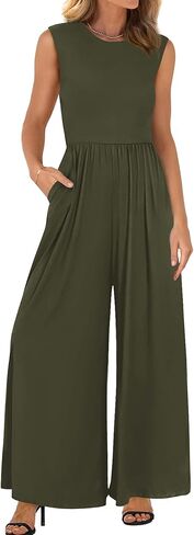 BTFBM WOMENS PHINTUITS DASATION SHANY 2025 Summer One Piece One Crew Neck Alcyfeless Knit Wide Pants Romper in Saudi Arabia