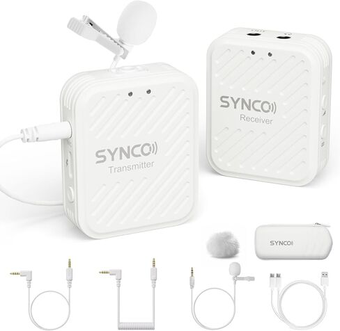 Synco G1 (A1) Gray ، 2.4 جيجا هرتز اللافالير لافالييه الميكروفون لكاميرا DSLR ، والهاتف المحمول الميكروفوني المهني ، والمكتبة ، والكمبيوتر المحمول ، والكمبيوتر اللوحي ، متوافق مع Canon و Sony و Nikon و Wireless-Lapel-tie-port in Kuwait