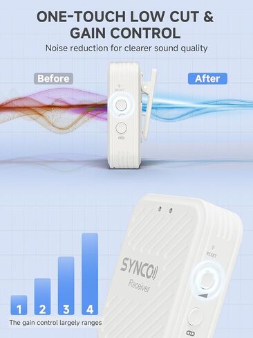 Synco G1 (A1) Gray ، 2.4 جيجا هرتز اللافالير لافالييه الميكروفون لكاميرا DSLR ، والهاتف المحمول الميكروفوني المهني ، والمكتبة ، والكمبيوتر المحمول ، والكمبيوتر اللوحي ، متوافق مع Canon و Sony و Nikon و Wireless-Lapel-tie-port in Kuwait