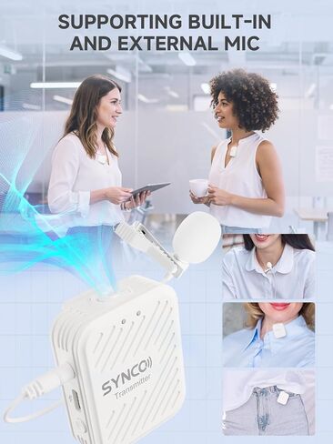 Synco G1 (A1) Gray ، 2.4 جيجا هرتز اللافالير لافالييه الميكروفون لكاميرا DSLR ، والهاتف المحمول الميكروفوني المهني ، والمكتبة ، والكمبيوتر المحمول ، والكمبيوتر اللوحي ، متوافق مع Canon و Sony و Nikon و Wireless-Lapel-tie-port in Kuwait
