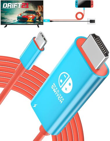كابل USB C إلى HDMI محمول من Gmeaou متوافق مع Nintendo Switch، Steam Deck، Legion Go، MSI Claw، ROG Alloy، محطة إرساء للتلفزيون 4K@30HZ، ملحقات محول Nintendo Switch مع PD Charge in Saudi Arabia