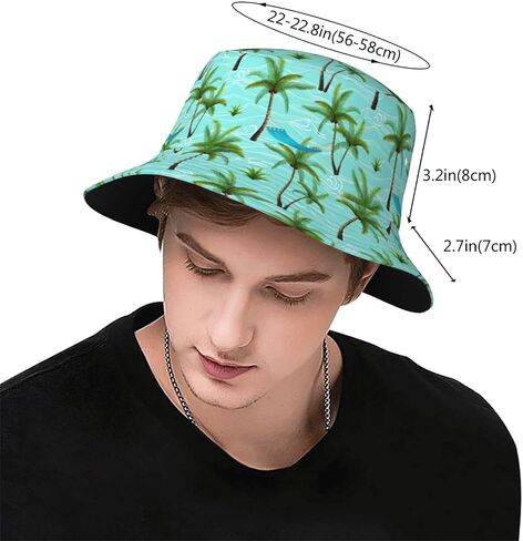 Summer Bucket Hat Hawaiian Bucket Hat Fashion Beach Cap for Men Women Outdoor Fisherman for Beach Travel Headwear in Saudi Arabia