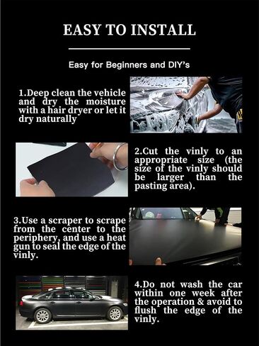 3ft x 5ft 3D Carbon Fiber Car Vinyl Wrap Roll, Durable Easy Application Automotive Wrapping Film for Car Body Protection (Carbon Fiber Black) in Saudi Arabia