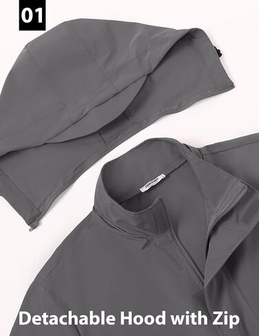 COOFANDY Rain Jacket Men Waterproof Lightweight Packable Raincoat Hooded Windbreaker For Hiking Golf Running in Saudi Arabia