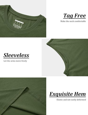 MAGCOMSEN Men's UPF 50+ Tank Top Workout Sleeveless Muscle Shirts Lightweight Casual Cooling Sleeveless Shirt for Gym Beach in Kuwait