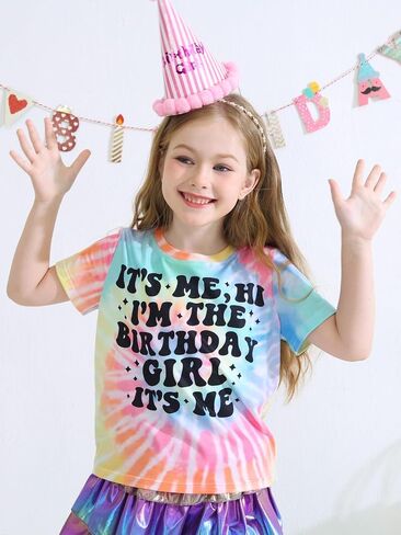 Birthday Girl Shirt Its Me Hi Im The Birthday Girl Its Me T-Shirts Kids Short Sleeve Tee Outfit 5-14 Year in Saudi Arabia