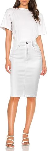 Hybrid & Company Women's Super Comfy Ultra Stretch Skirt Knee Length with Pockets in Saudi Arabia