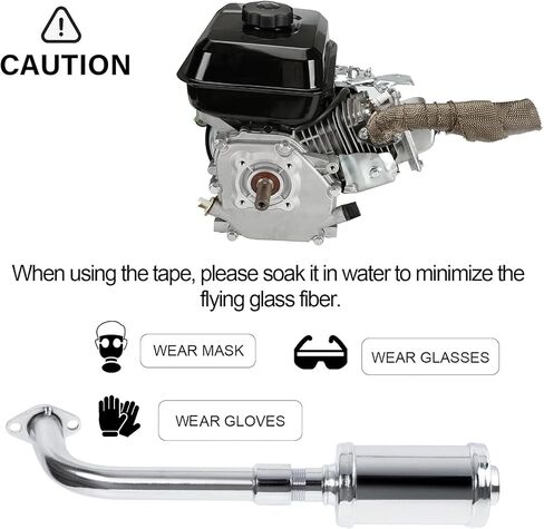 SOFO Upgraded Exhaust Header Pipe Muffler for Predator 212cc 196cc 224cc 200cc Coleman CT200u BT200X B200R KT196 Baja MB200 Go Kart Mini Bike w/Heat Shield Tape in Saudi Arabia