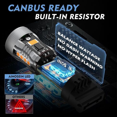 921 912 LED Reverse Lights Bulb, 800% Ultra Brighter with 3570 Chips (Brighter Than 3030), All-aluminum Body, 906 T15 W16W LED Bulb for Tail Back Up Light in Saudi Arabia