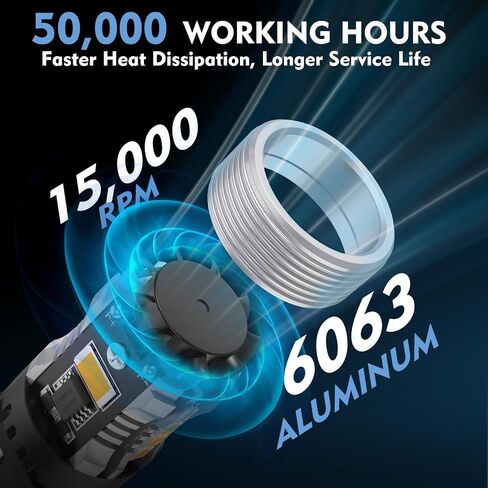 921 912 LED Reverse Lights Bulb, 800% Ultra Brighter with 3570 Chips (Brighter Than 3030), All-aluminum Body, 906 T15 W16W LED Bulb for Tail Back Up Light in Saudi Arabia
