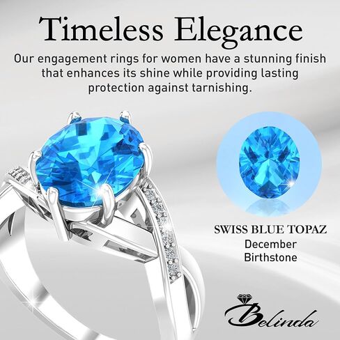 خاتم من الفضة الإسترليني الحقيقية الصلبة 925 مقاس 8 × 10 مم من الأحجار الكريمة البيضاوية ومطلي بالروديوم والخطوبة والزفاف الكلاسيكي للنساء مجوهرات راقية ملتوية in Kuwait