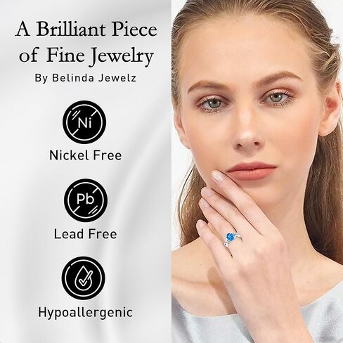 خاتم من الفضة الإسترليني الحقيقية الصلبة 925 مقاس 8 × 10 مم من الأحجار الكريمة البيضاوية ومطلي بالروديوم والخطوبة والزفاف الكلاسيكي للنساء مجوهرات راقية ملتوية in Kuwait